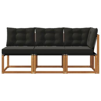 3 stk. Outdoor Mittel- und Ecksofa Natur