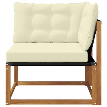Outdoor Ecksofa Massivholz Akazie Natur