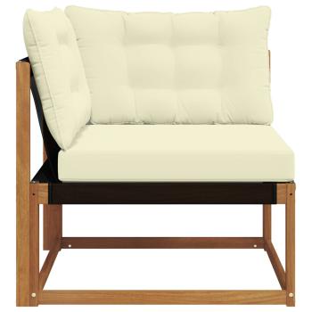 Outdoor Ecksofa Massivholz Akazie Natur