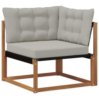 Outdoor Ecksofa Massivholz Akazie Natur