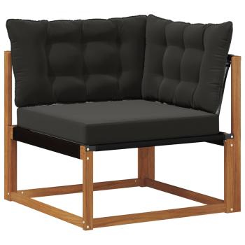 Outdoor Ecksofa Massivholz Akazie Natur