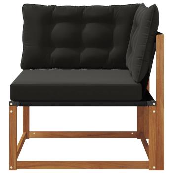 Outdoor Ecksofa Massivholz Akazie Natur