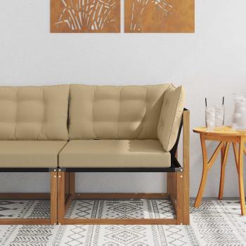 ARDEBO.de - Outdoor Ecksofa Massivholz Akazie Natur