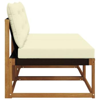 2 stk. Outdoor Mittelsofa Massivholz Akazie Natur