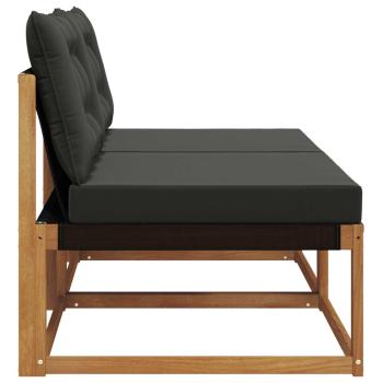 2 stk. Outdoor Mittelsofa Massivholz Akazie Natur