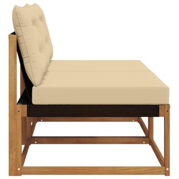 2 stk. Outdoor Mittelsofa Massivholz Akazie Natur