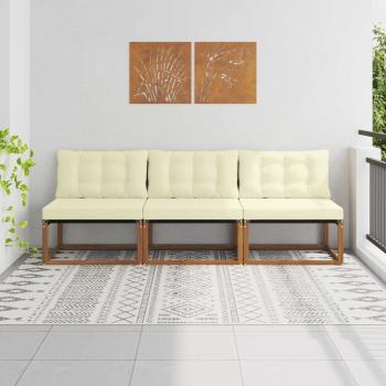 ARDEBO.de - 3 stk. Outdoor Mittelsofa Massivholz Akazie Natur