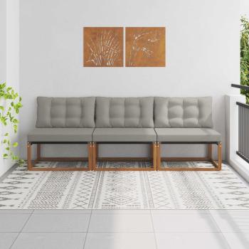 ARDEBO.de - 3 stk. Outdoor Mittelsofa Massivholz Akazie Natur