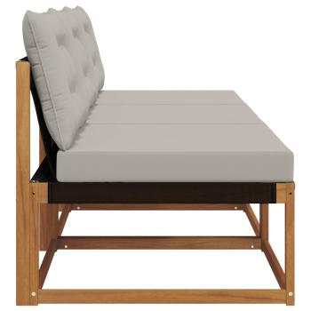 3 stk. Outdoor Mittelsofa Massivholz Akazie Natur