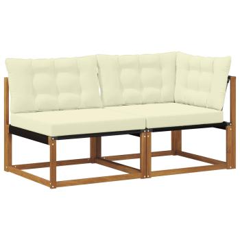 2 stk. Mittel- und Ecksofa Massivholz Akazie Natur