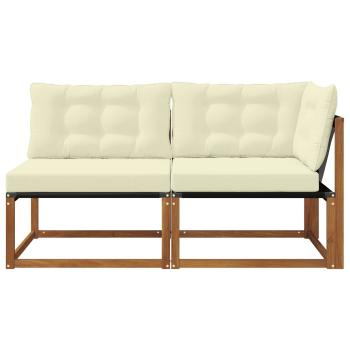 2 stk. Mittel- und Ecksofa Massivholz Akazie Natur