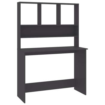 Schreibtisch mit Regalen Grau 110x45x157 cm Holzwerkstoff