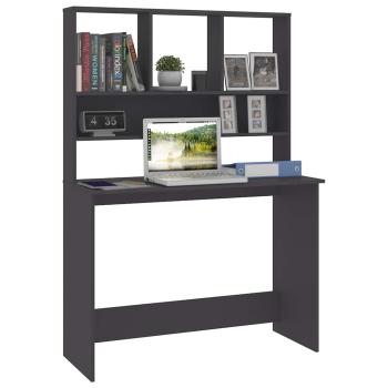 Schreibtisch mit Regalen Grau 110x45x157 cm Holzwerkstoff