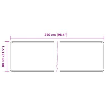 Teppichläufer MARSA Waldgrün 80 x 250 cm Polyester und PVC
