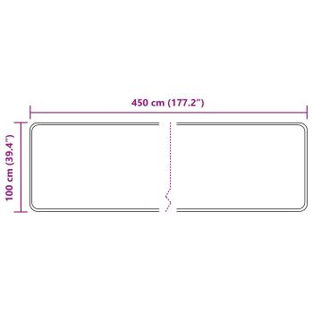 Teppichläufer MARSA Anthrazit 100 x 450 cm Polyester und PVC