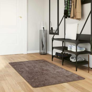ARDEBO.de - Teppichläufer MARSA Grau 80 x 200 cm Polyester und PVC