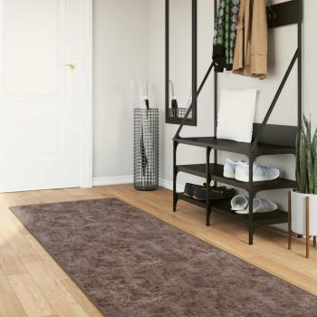 ARDEBO.de - Teppichläufer MARSA Grau 100 x 450 cm Polyester und PVC
