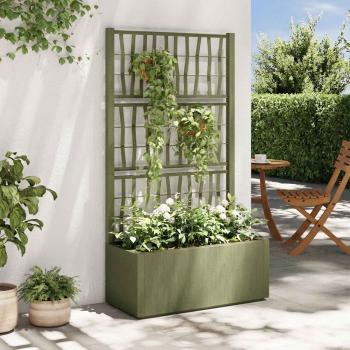 ARDEBO.de - Gartenpflanzer mit Gitter Grün 80 x 36 x 140 cm PP