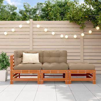 ARDEBO.de - Sectional Sofa Einheiten 3 Stück Wachsbraun
