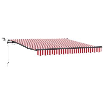 Markisenstoff mit Rot und Weiß 350 x 250 cm Polyester