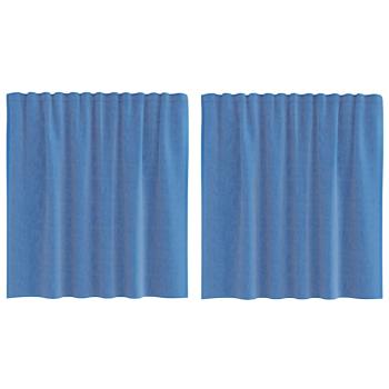 Voile Vorhänge mit Stangentaschen 2 Stk. Königsblau
