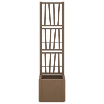 Gartenpflanzer mit Gitter Braun 36 x 36 x 140 cm PP