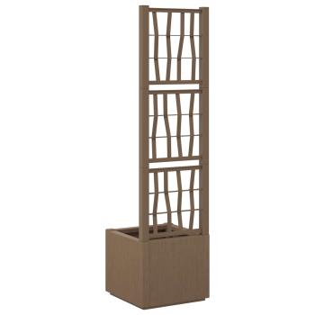 Gartenpflanzer mit Gitter Braun 36 x 36 x 140 cm PP