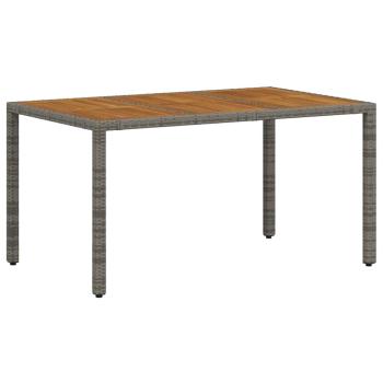 Garten Essgruppe 7 stk. Grau Poly-Rattan