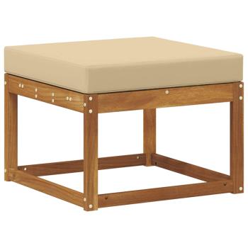 Outdoor-Fußhocker Massivholz Akazie Natur