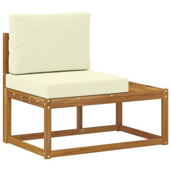 Outdoor End Sofa Natur 91 x 63 x 73 cm Massivholz Akazie