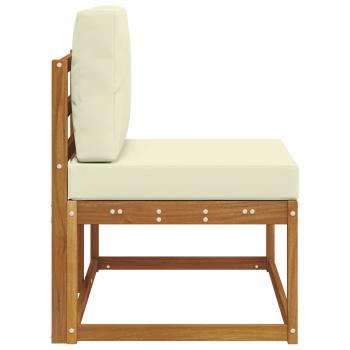 Outdoor End Sofa Natur 91 x 63 x 73 cm Massivholz Akazie