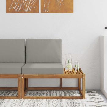 ARDEBO.de - Outdoor End Sofa Natur 91 x 63 x 73 cm Massivholz Akazie
