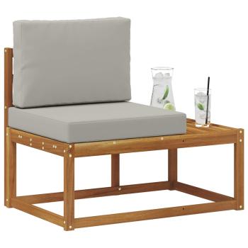Outdoor End Sofa Natur 91 x 63 x 73 cm Massivholz Akazie
