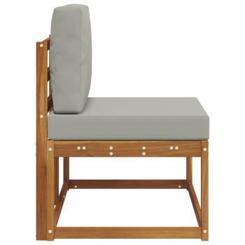 Outdoor End Sofa Natur 91 x 63 x 73 cm Massivholz Akazie