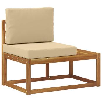 Outdoor End Sofa Natur 91 x 63 x 73 cm Massivholz Akazie