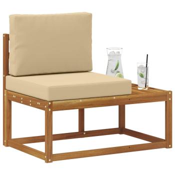 Outdoor End Sofa Natur 91 x 63 x 73 cm Massivholz Akazie