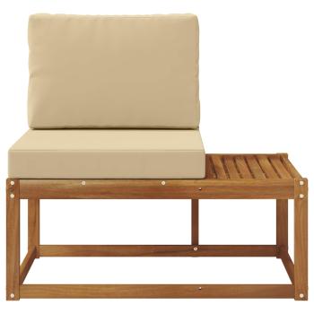 Outdoor End Sofa Natur 91 x 63 x 73 cm Massivholz Akazie