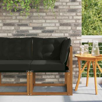 ARDEBO.de - Outdoor Ecksofa Massivholz Akazie und Textilene Stoff Natur