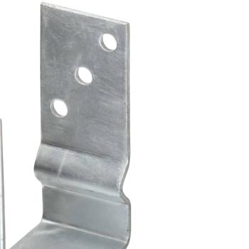 Zaunanker 12 Stück Silber 10x6x15 cm Verzinkter Stahl