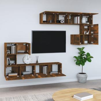 TV-Wandschrank Räuchereiche Holzwerkstoff