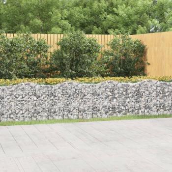 ARDEBO.de - Gabionen-Hochbeet mit Hochbogen 600x100x100 cm Verzinktes Eisen