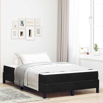 ARDEBO.de - Boxspringbett mit Matratze Schwarz 120 x 220 cm Stoff