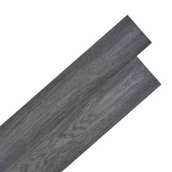 Bodenplanken Schwarz und Weiß 5,02 m² 36 stk. PVC