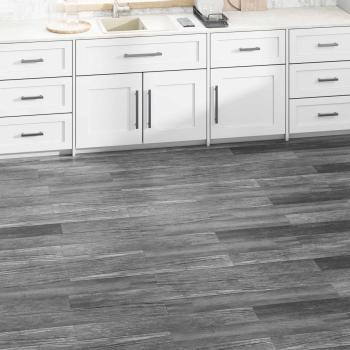 ARDEBO.de - Bodenplanken Glänzendes Grau 5,02 m² 36 stk. PVC