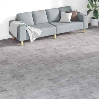 ARDEBO.de - Bodenplanken Zementbraun 5,26 m² 18 stk. PVC