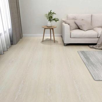 ARDEBO.de - Bodenplanken Weiß und Beige 5,11 m² 55 stk. PVC