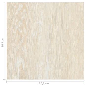 Bodenplanken Weiß und Beige 5,11 m² 55 stk. PVC