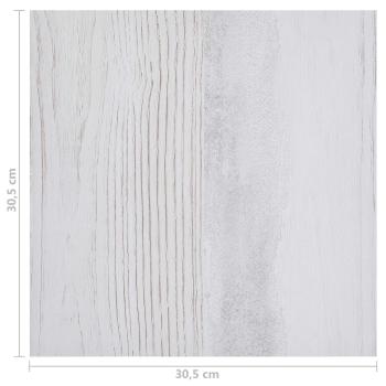 Bodenplanken Weiß und Hellgrau 5,11 m² 55 stk. PVC