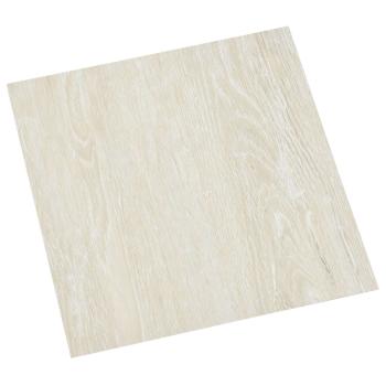 Bodenplanken Cremeweiß 5,11 m² 55 Stk. PVC