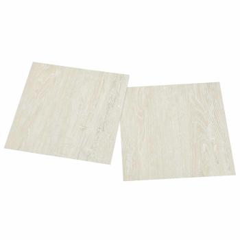 Bodenplanken Cremeweiß 5,11 m² 55 Stk. PVC